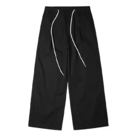 Pantalones de temporada de pierna ancha tejidos, tallas asiáticas «Negro» Pantalones de temporada de pierna ancha tejidos, tallas asiáticas «Negro»