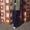 Camisa tejida oversize con bolsillos, tallas asiáticas «Verde oliva»