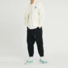 Pantalones informales Converse para hombre, de color liso, con tejido trenzado y cordones, negros