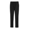 Pantalones informales de cintura alta en color liso, tallas asiáticas «Negro»