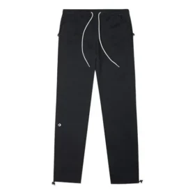 Pantalones jogger casuales ajustados de corte cónico para pareja, color negro