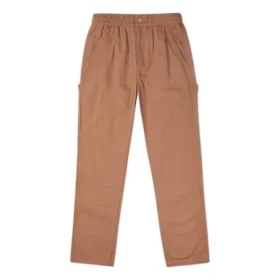 Pantalones largos de cintura elástica para hombre Converse Logo, de color liso y estilo casual, marrones