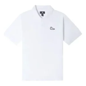 Polo con parche de zapatilla, tallas asiáticas «Blanco»