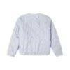 Ropa acolchada reversible de color liso sin capucha, color blanco leche