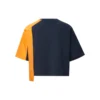 Serie Capsule: camiseta de cuello redondo y manga corta con colores contrastantes, azul