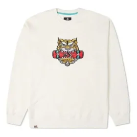 Serie de Año Nuevo TIGER Pattern Round Neck Sports «Milk White»