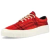 Skid Grip Low «Twisted Plaid – Haute Red»
