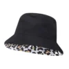 Sombrero de pescador reversible con estampado de leopardo «Blanco»