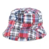 Sombrero de pescador reversible con parches a cuadros «Azul»