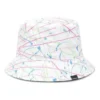 Sombrero de pescador reversible con salpicaduras de pintura «Blanco»