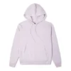 Sudadera con capucha de color liso bordada, morada