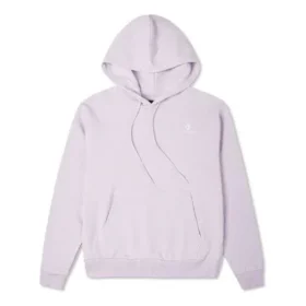 Sudadera con capucha de color liso bordada, morada