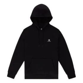 Sudadera con capucha de felpa francesa con estrella bordada en forma de chevron, tallas asiáticas «Negro»