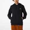 Sudadera con capucha de felpa francesa con estrella bordada en forma de chevron, tallas asiáticas «Negro»
