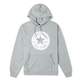 Sudadera con capucha de felpa francesa con parche Go-To Chuck Taylor, tallas asiáticas «Gris»