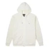 Sudadera con capucha de felpa utilitaria de rizo francés con cremallera completa, tallas asiáticas «Blanco»