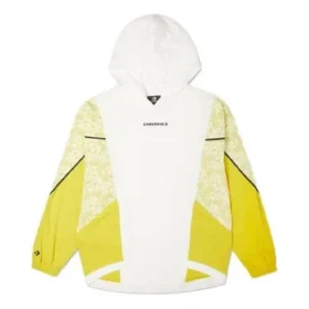 Sudadera con capucha deportiva casual de colores contrastantes, blanca