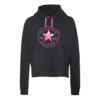 Sudadera con capucha deportiva y casual de punto, color negro