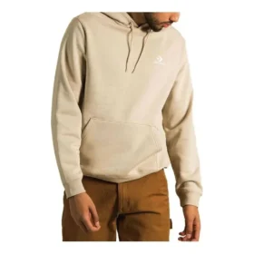 Sudadera con capucha Go-To con estrella bordada y diseño en zigzag, corte estándar, tallas asiáticas, «Beige» Sudadera con capucha Go-To con estrella bordada y diseño en zigzag, corte estándar, tallas asiáticas, «Beige»