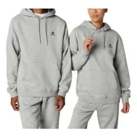 Sudadera con capucha Go-To Embroidered Star Chevron, corte estándar, tallas asiáticas, «Vintage Grey Heather» Sudadera con capucha Go-To Embroidered Star Chevron, corte estándar, tallas asiáticas, «Vintage Grey Heather»