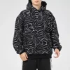 Sudadera con capucha para hombre de Converse, estilo athleisure, casual y deportiva, con estampado Splash Ink y forro polar, estampado completo