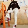 Sudadera con capucha, tallas asiáticas «Rojo-marrón»