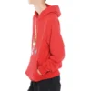 Sudadera con capucha y cordón con estampado de letras en los dedos, color rojo