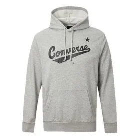 Sudadera con capucha y cordón para hombre Converse con estampado del logotipo Alphabet, gris Sudadera con capucha y cordón para hombre Converse con estampado del logotipo Alphabet, gris