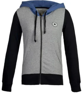 Sudadera con capucha y cremallera completa Chuck Taylor All Star, tallas asiáticas, «Gris» Sudadera con capucha y cremallera completa Chuck Taylor All Star, tallas asiáticas, «Gris»