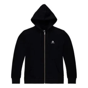 Sudadera con capucha y cremallera completa con diseño de estrellas y chevrones, tallas asiáticas, «Negro» Sudadera con capucha y cremallera completa con diseño de estrellas y chevrones, tallas asiáticas, «Negro»