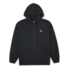 Sudadera con capucha y cremallera completa Go-To con estrella bordada y corte estándar, tallas asiáticas «Negro»