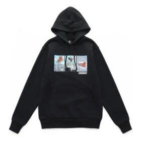 Sudadera con capucha y estampado de cómic, tallas asiáticas «Negro» Sudadera con capucha y estampado de cómic, tallas asiáticas «Negro»