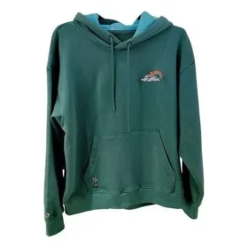 Sudadera con capucha y estampado de nube arcoíris, tallas asiáticas «Verde» Sudadera con capucha y estampado de nube arcoíris, tallas asiáticas «Verde»