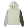 Sudadera con capucha y estrella bordada en forma de chevrón, tallas asiáticas «Olive»
