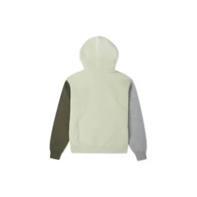 Sudadera con capucha y estrella bordada en forma de chevrón, tallas asiáticas «Olive»