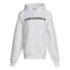 Sudadera con capucha y forro polar para deporte y ocio con el logotipo clásico, color blanco Sudadera con capucha y forro polar para deporte y ocio con el logotipo clásico, color blanco
