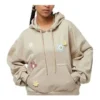 Sudadera con capucha y logotipo Flora, tallas asiáticas «Beige»