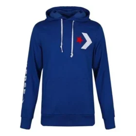 Sudadera con capucha y logotipo grande en forma de estrella y chevrón, tallas asiáticas «Azul» Sudadera con capucha y logotipo grande en forma de estrella y chevrón, tallas asiáticas «Azul»