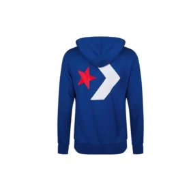 Sudadera con capucha y logotipo grande en forma de estrella y chevrón, tallas asiáticas «Azul» Sudadera con capucha y logotipo grande en forma de estrella y chevrón, tallas asiáticas «Azul»
