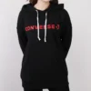 Sudadera con capucha y logotipo grande Tallas asiáticas «Negro»