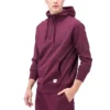 Sudadera con capucha y media cremallera, tallas asiáticas «Rojo»