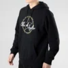 Sudadera con capucha y parche Chuck deconstruida, tallas asiáticas, «Negro»