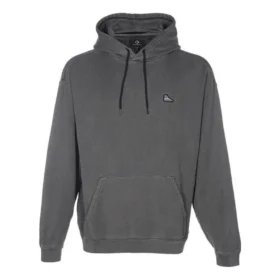 Sudadera con capucha y parche de zapatillas de corte holgado, tallas asiáticas «Negro gris»
