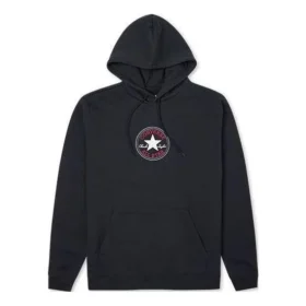 Sudadera con capucha y parche Go-To Chuck Taylor, corte estándar, tallas asiáticas «Negro»