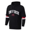 Sudadera con capucha y texto universitario Tallas asiáticas «Black»