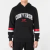 Sudadera con capucha y texto universitario Tallas asiáticas «Black»