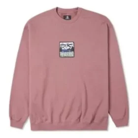 Sudadera con cuello redondo y estampado Counter Climate, tallas asiáticas, «Rosa malva»