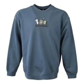 Sudadera con cuello redondo y estampado Spring Up, tallas asiáticas «Azul»