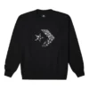 Sudadera con estampado de chevrones y paisley, tallas asiáticas «Negro»