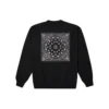 Sudadera con estampado de chevrones y paisley, tallas asiáticas «Negro»